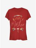 Marvel Thor Might Mother Floral Girls T-Shirt, RED, hi-res