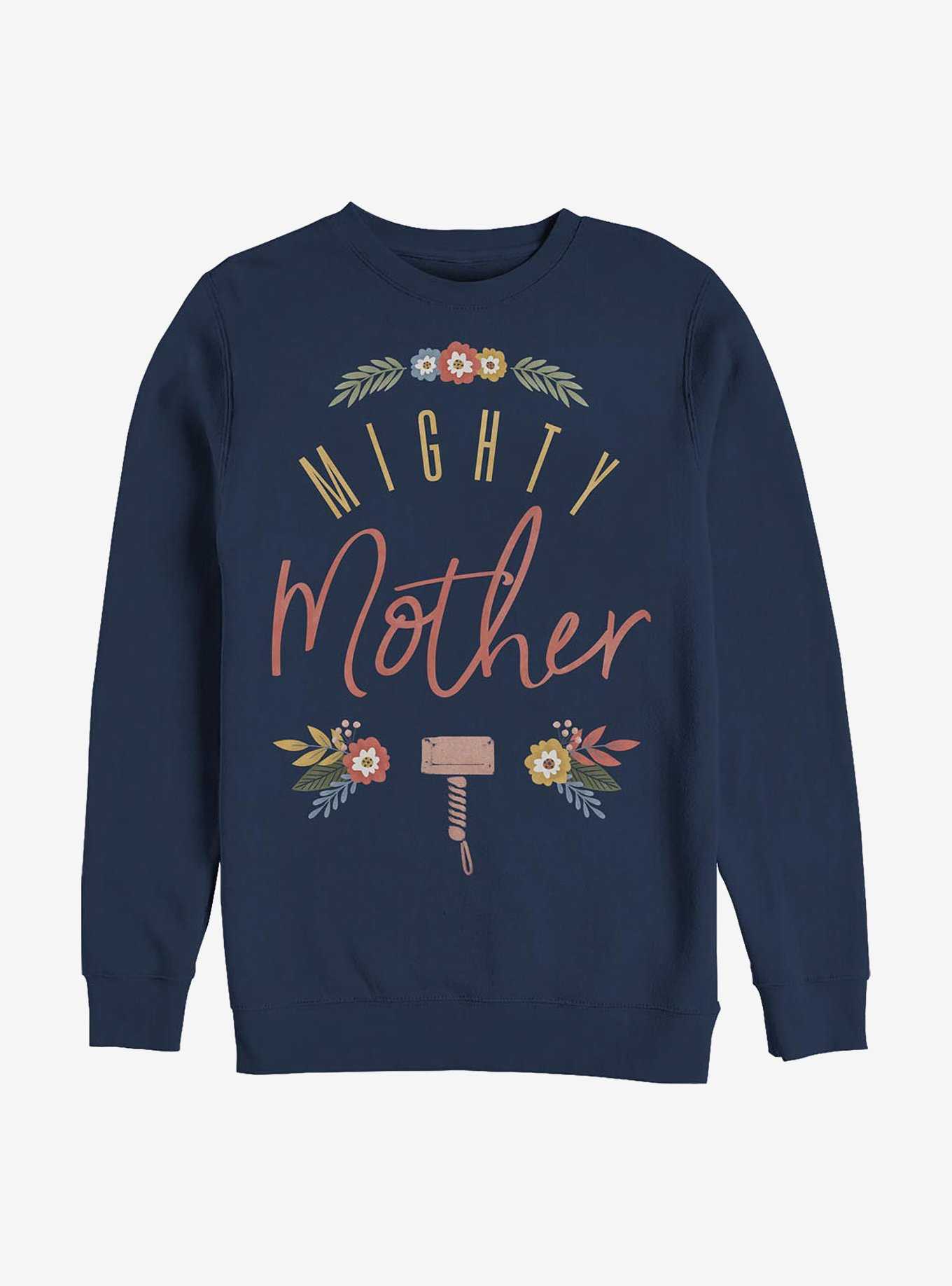 Marvel Thor Might Mother Floral Crew Sweatshirt, , hi-res