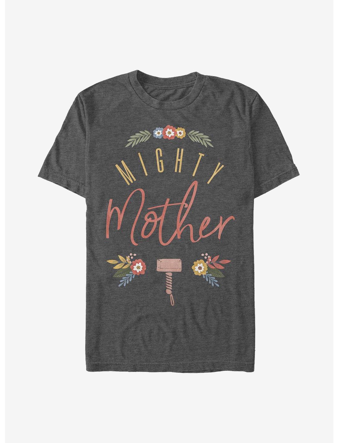 Marvel Thor Might Mother Floral T-Shirt, CHAR HTR, hi-res