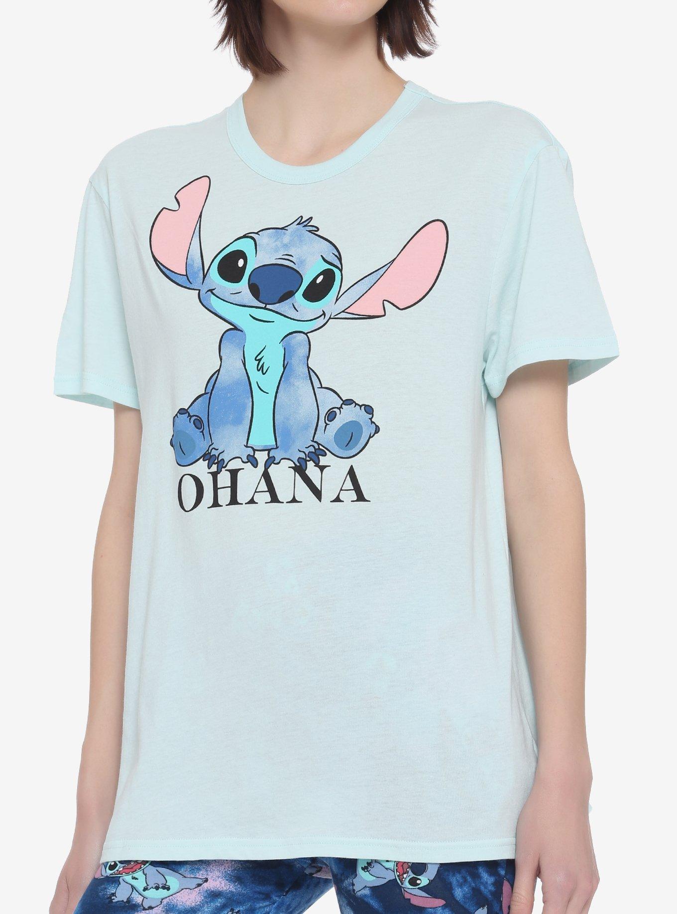 Disney Lilo & Stitch Ohana Girls T-Shirt & Biker Shorts Set, BLUE, hi-res
