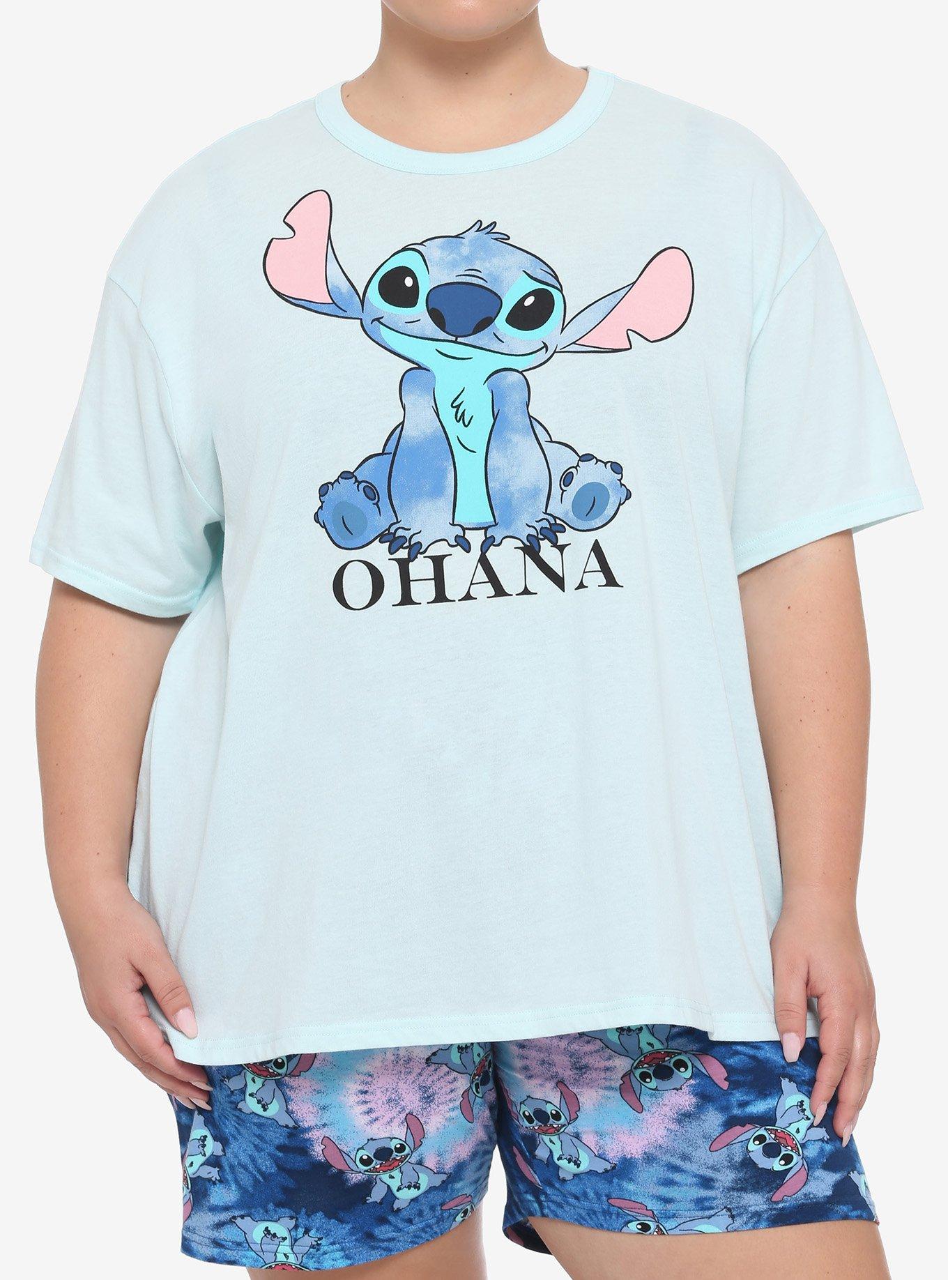Disney Lilo & Stitch Ohana Girls Lounge Set Plus Size, BLUE, hi-res