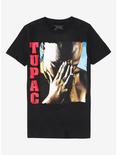 Tupac Prayer Photo Girls T-Shirt, BLACK, hi-res