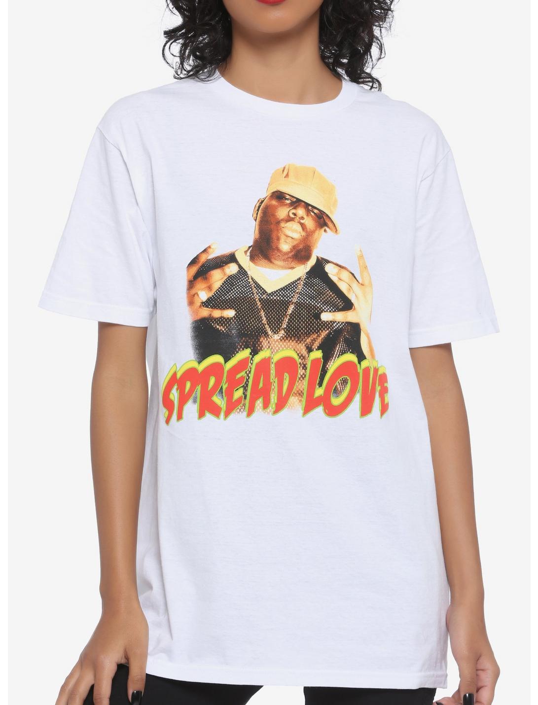 Notorious B.I.G. Spread Love Girls T-Shirt, WHITE, hi-res