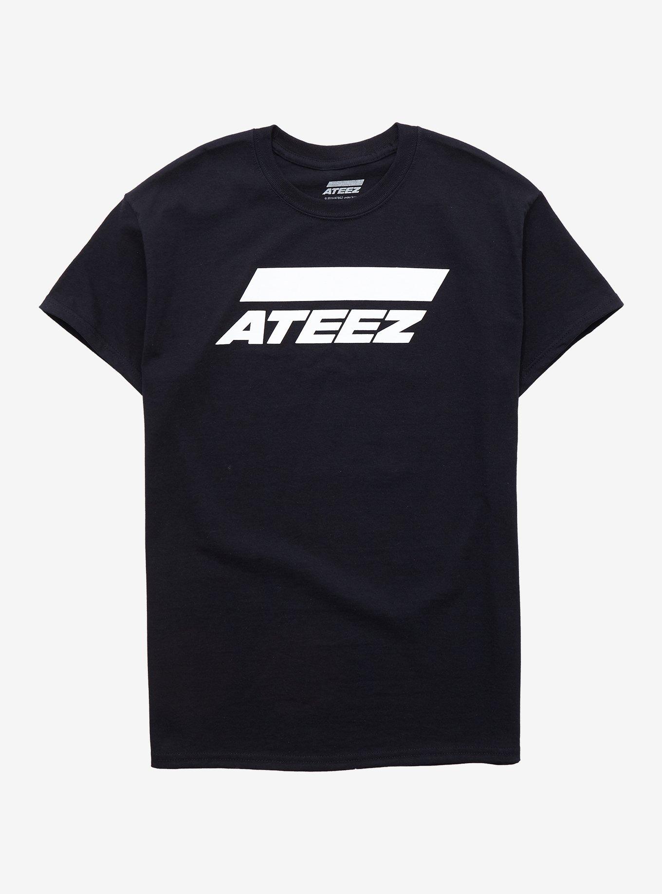 Ateez Line Logo T-Shirt, BLACK, hi-res