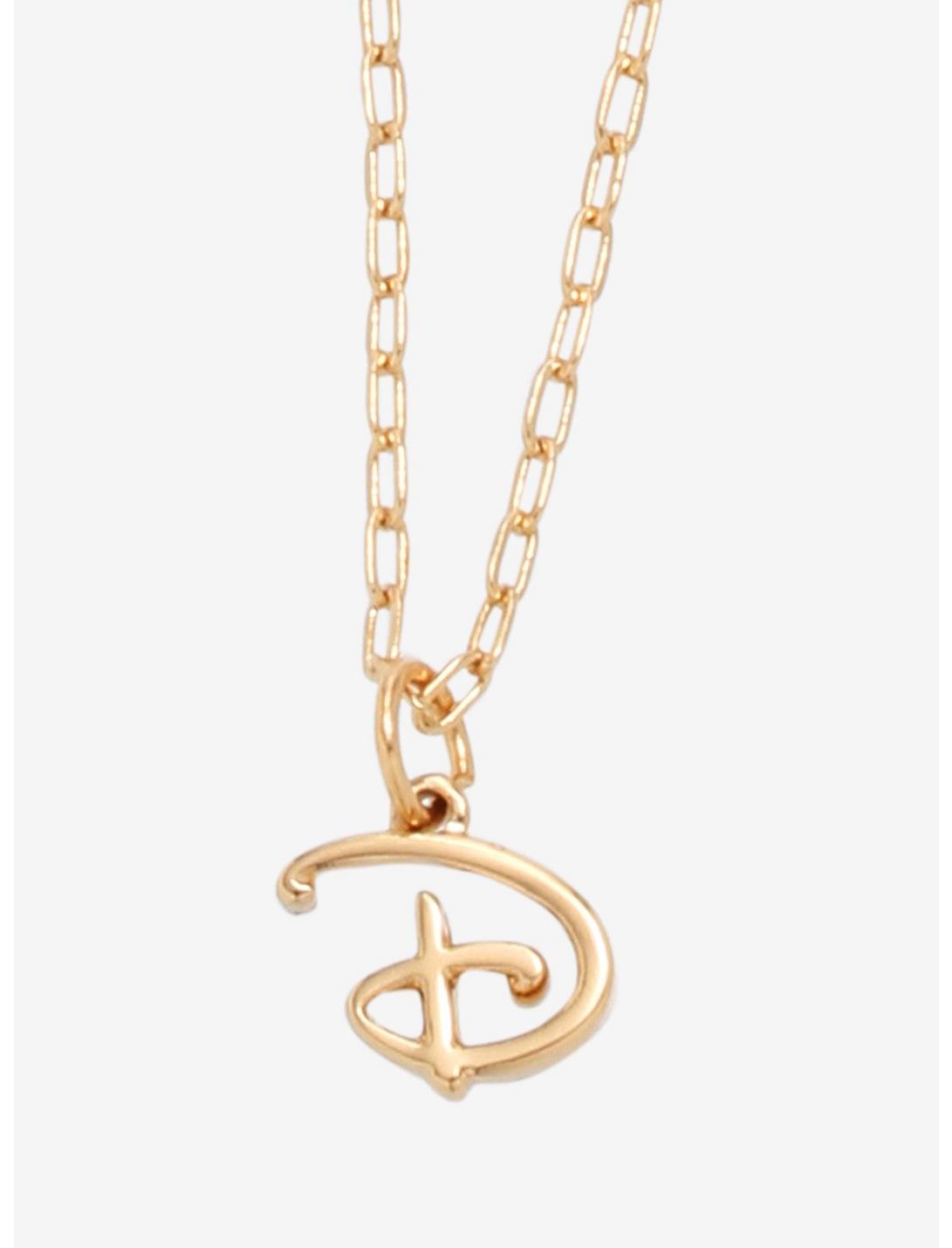 Disney Initial Gold Necklace - BoxLunch Exclusive, , hi-res