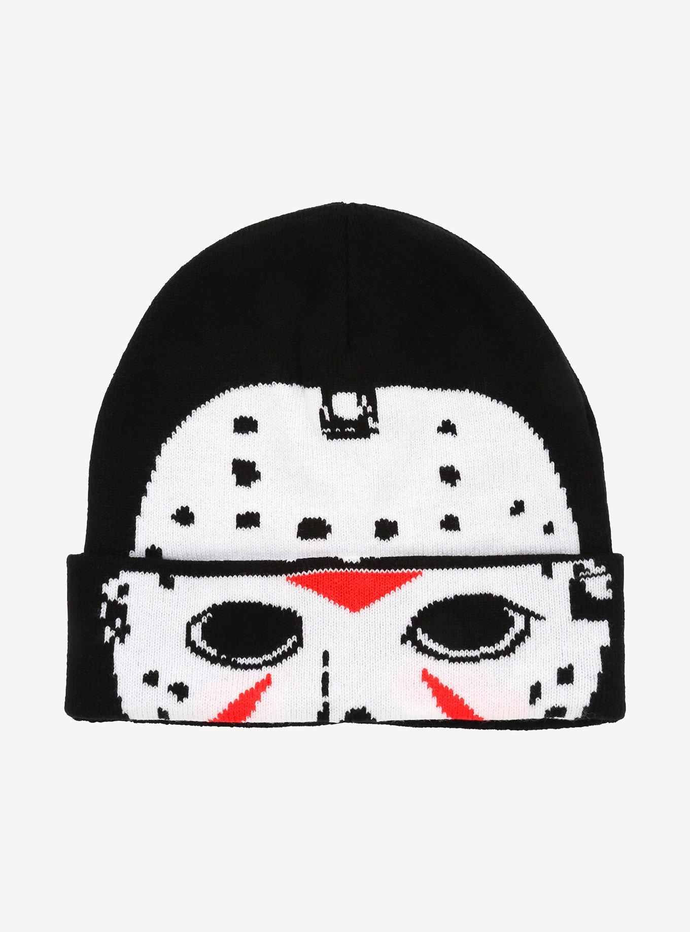 Friday The 13th Jason Mask Flip Down Beanie, , hi-res