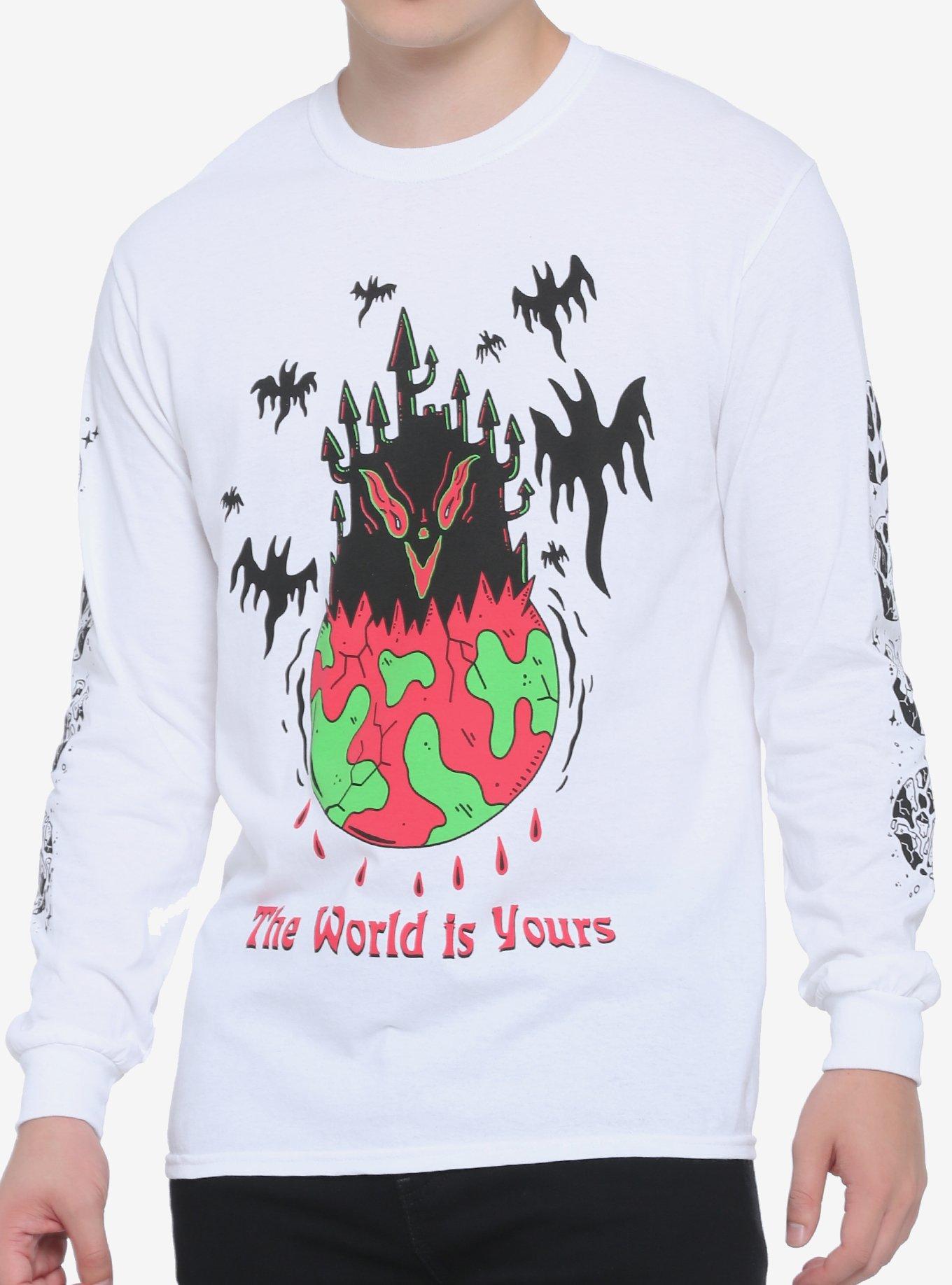 The World Is Yours Long-Sleeve T-Shirt By Wizard Of Barge, MULTI, hi-res view 1