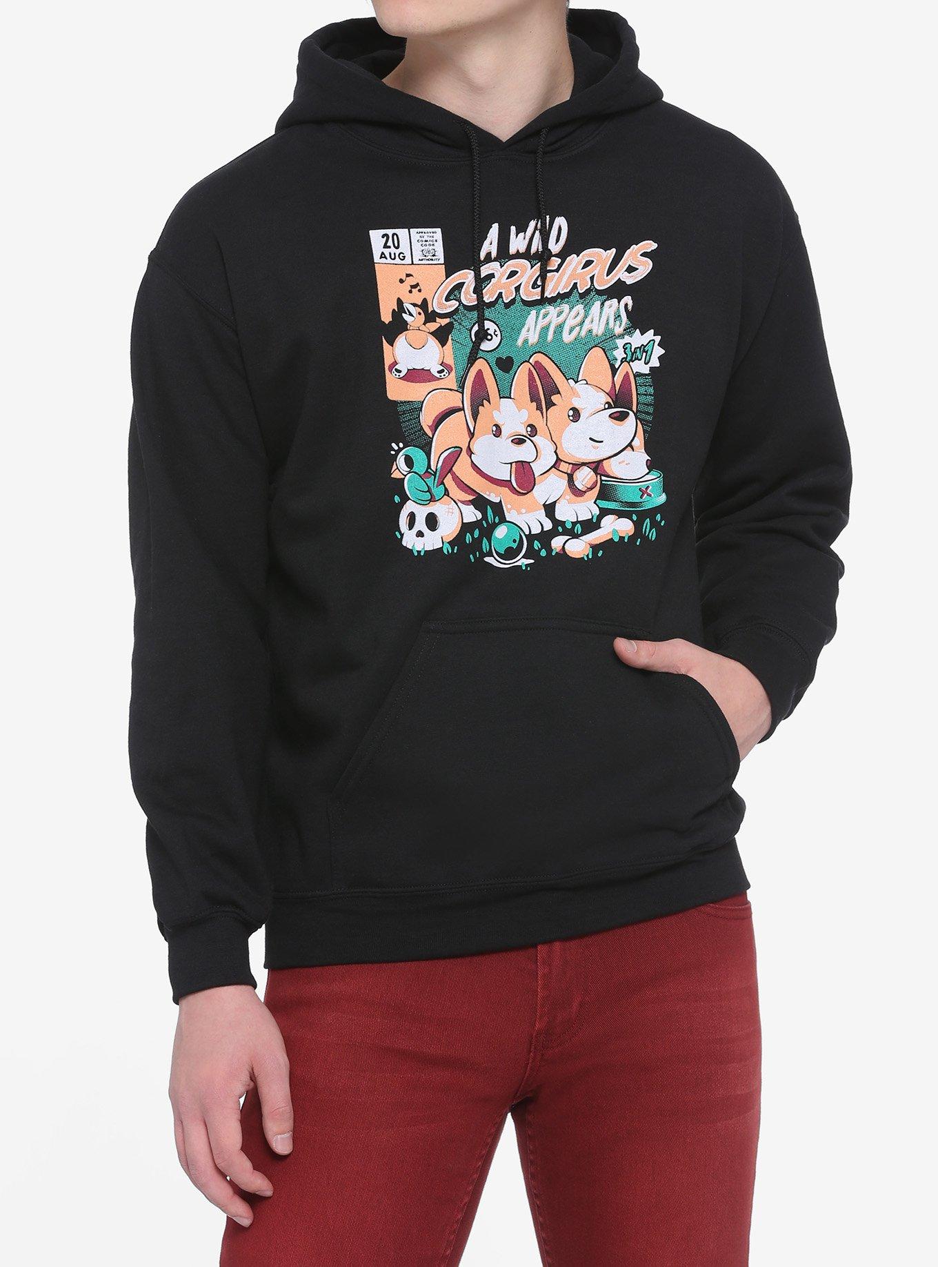 Wild Corgirus Appears Hoodie By Ilustrata, , hi-res