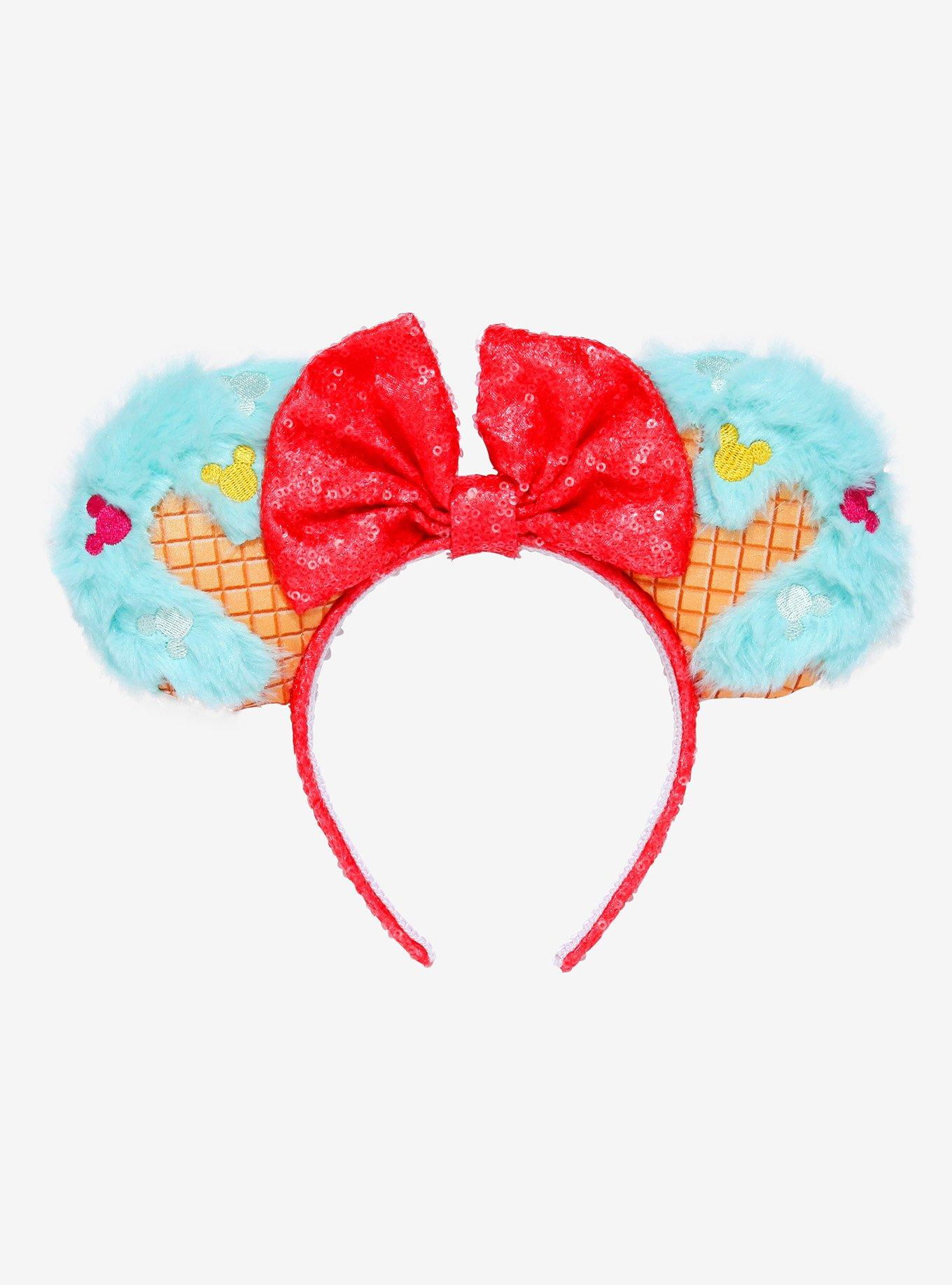 Disney Minnie Mouse Ice Cream Cone Ear Headband - BoxLunch Exclusive, , hi-res