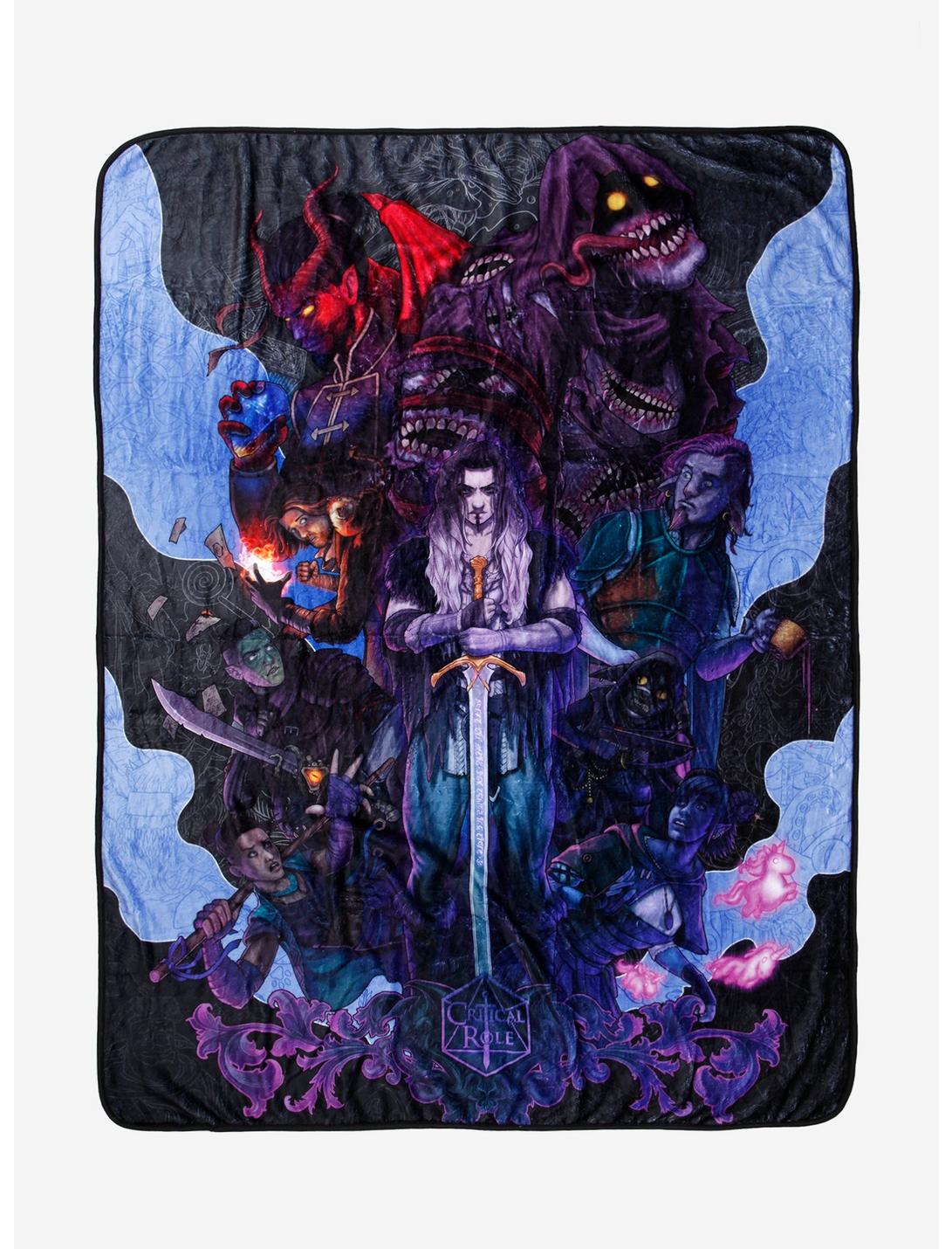 Dungeons & Dragons Plush Fleece Gift Throw Blanket Critical Role 45 X 60 New