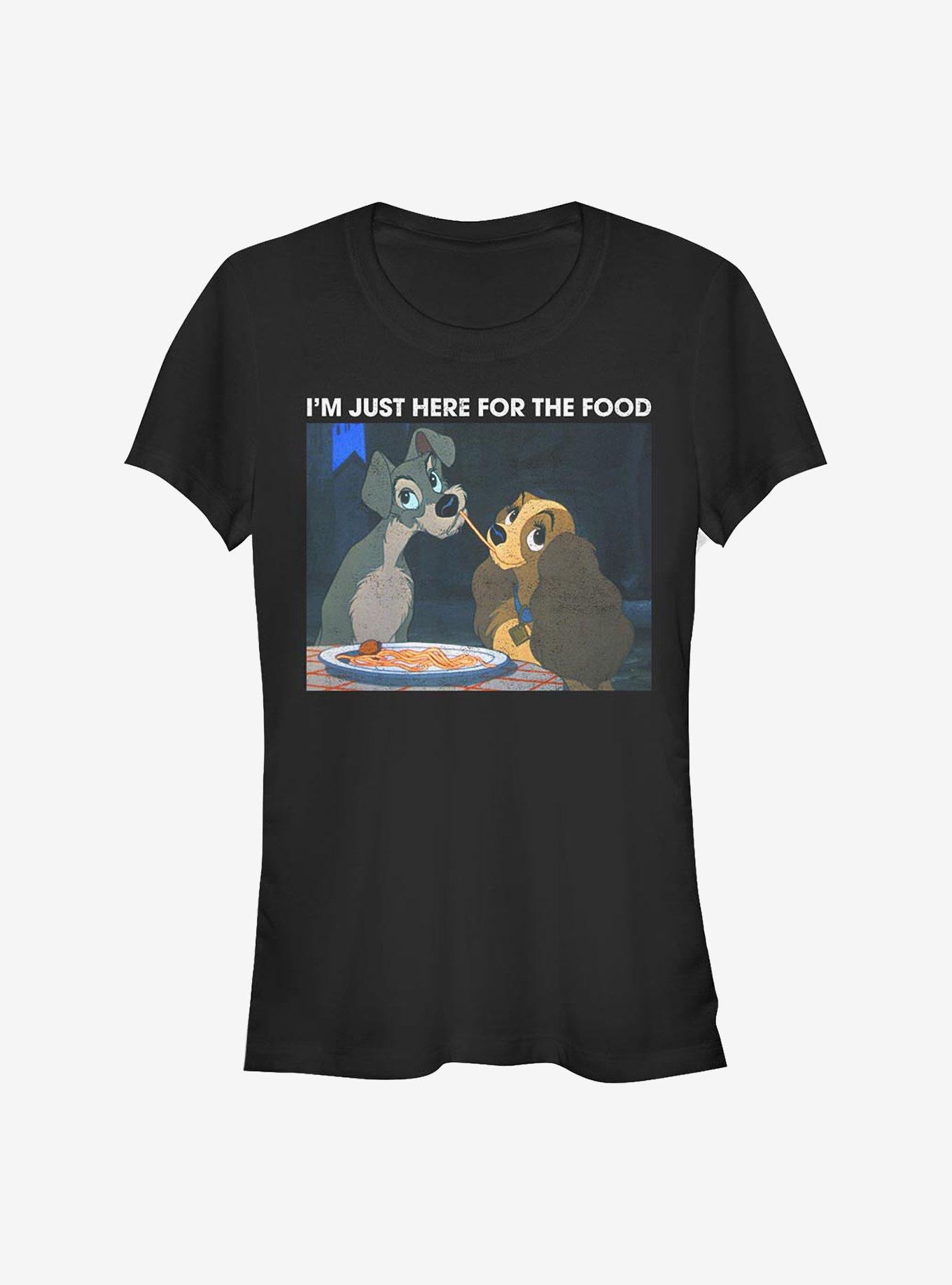 Disney Lady And The Tramp Lady Tramp Meme Girls T-Shirt, BLACK, hi-res