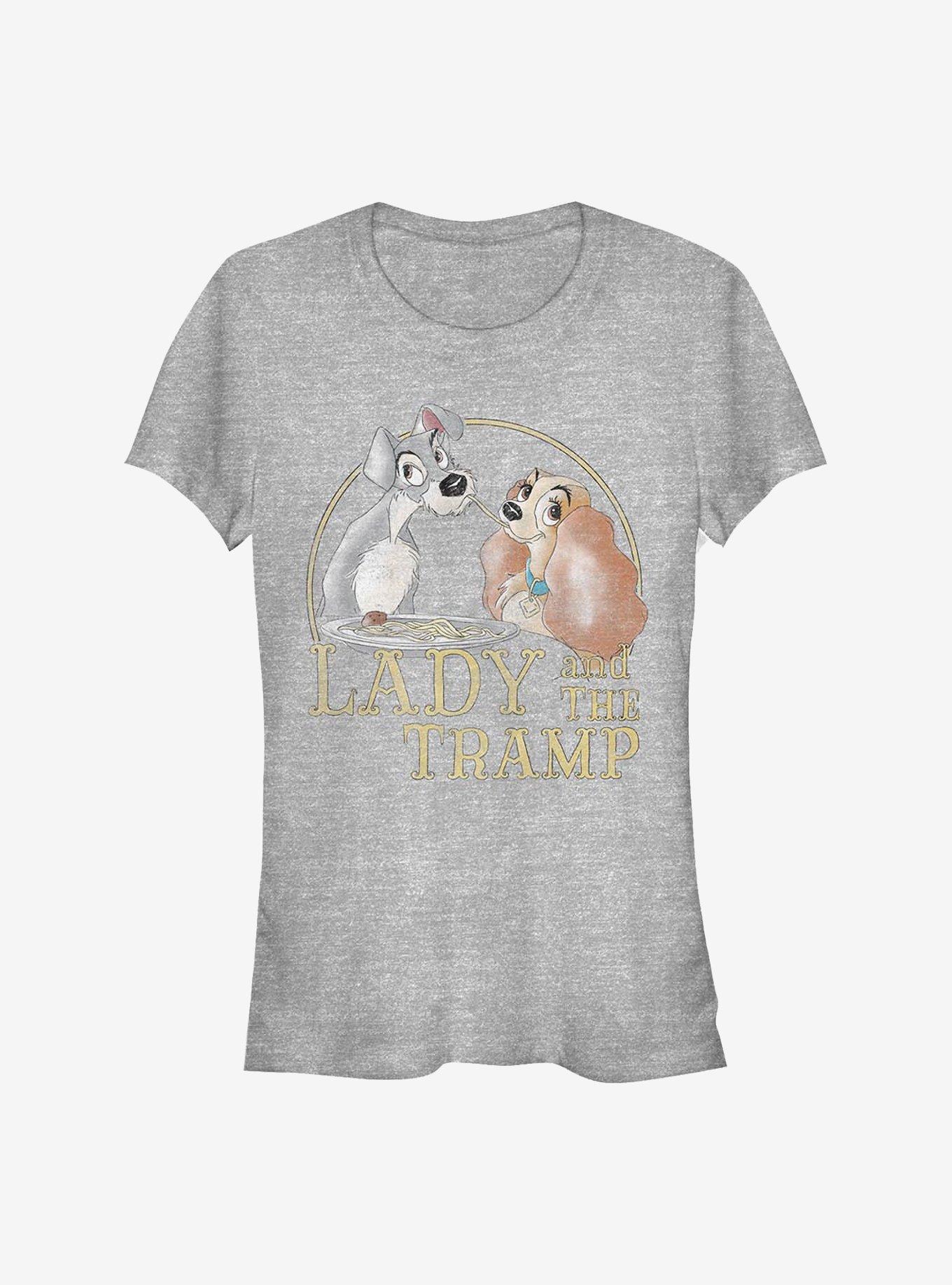 Disney Lady And The Tramp Lady Tramp Spaghetti Girls T-Shirt, ATH HTR, hi-res