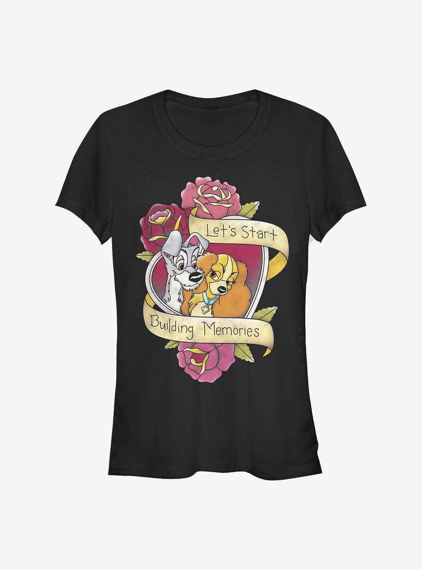 Disney Lady And The Tramp Lady Tramp Tatoo Girls T-Shirt, BLACK, hi-res