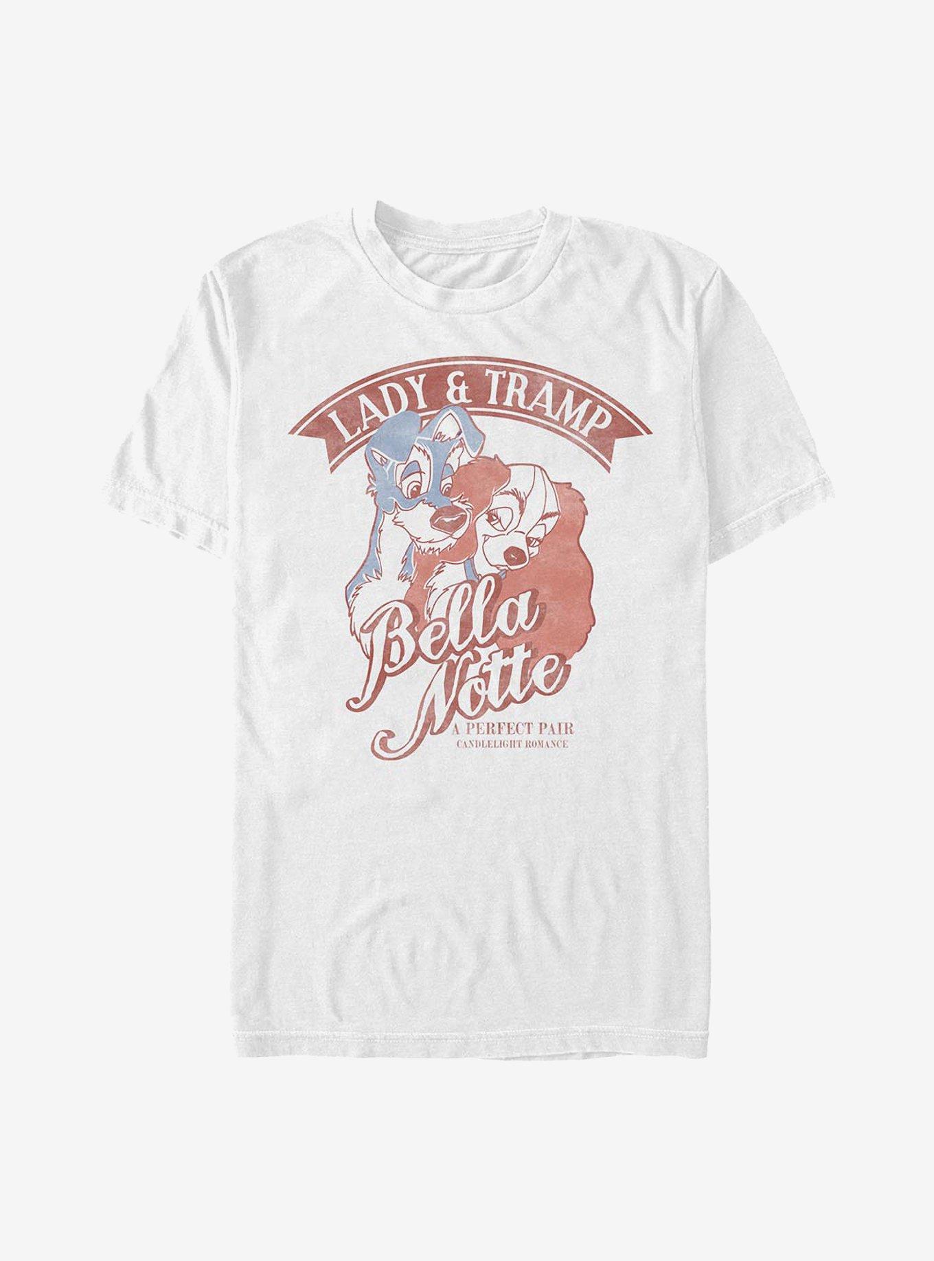 Disney Lady And The Tramp Perfect Pair T-Shirt, WHITE, hi-res