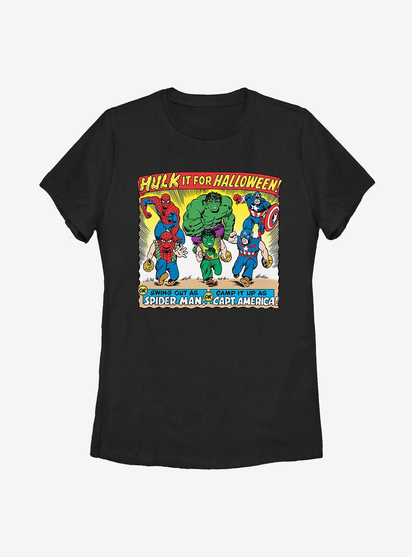 Marvel Avengers Halloween Kids Womens T-Shirt, BLACK, hi-res