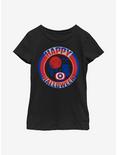 Marvel Captain America Happy Halloween Youth Girls T-Shirt, BLACK, hi-res