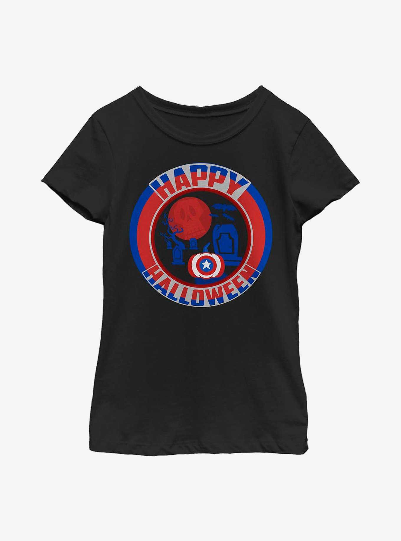 Marvel Captain America Happy Halloween Youth Girls T-Shirt, , hi-res