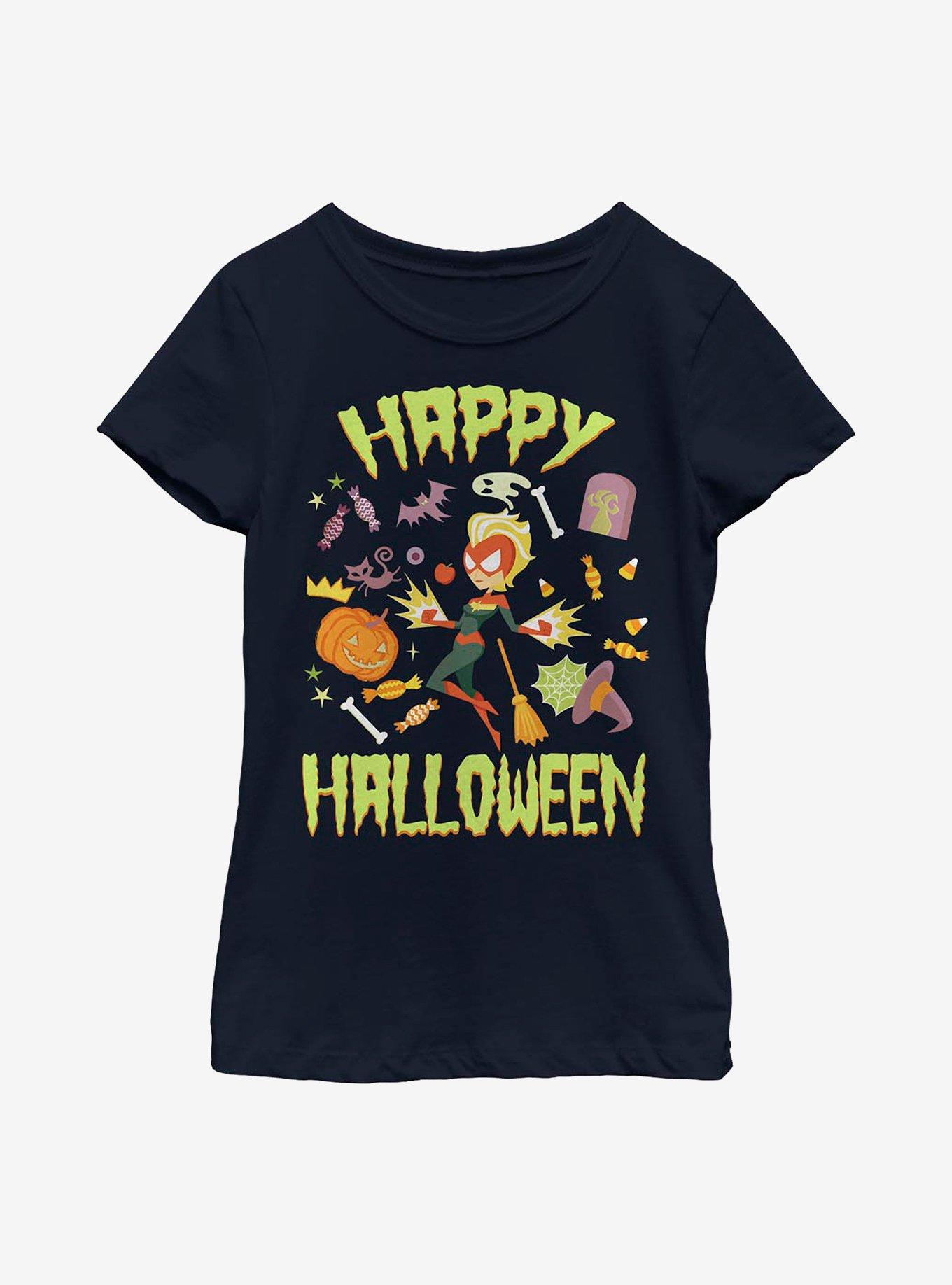 Marvel Captain Marvel Halloween Youth Girls T-Shirt, , hi-res