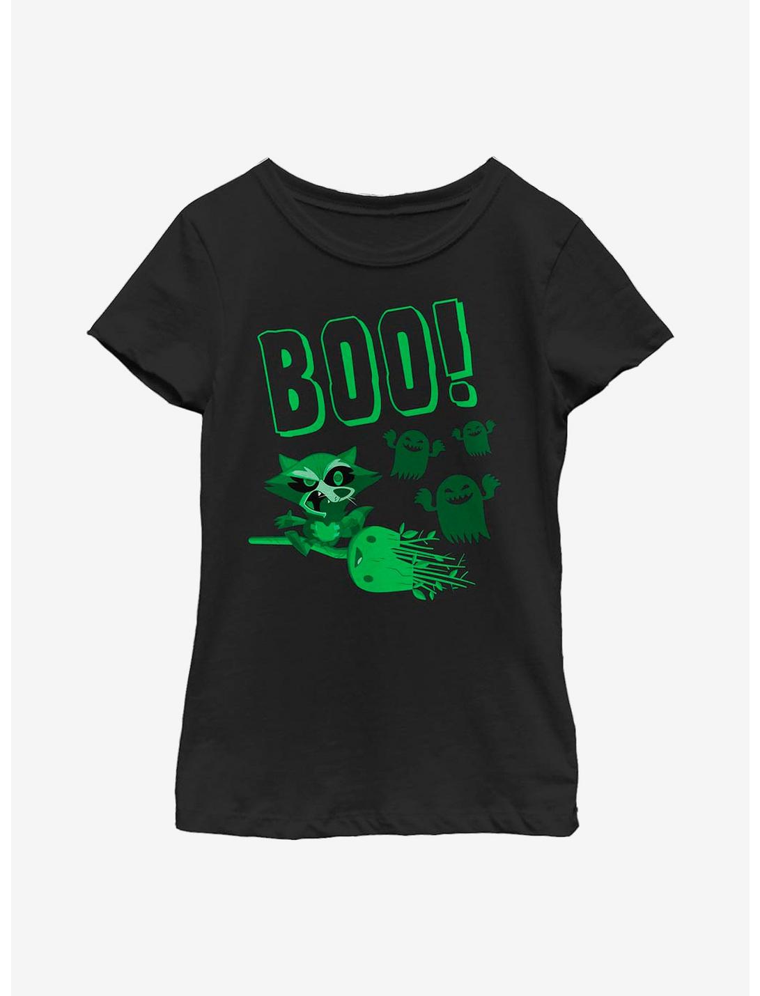 Marvel Guardians Of The Galaxy Boo Rocket Youth Girls T-Shirt, BLACK, hi-res