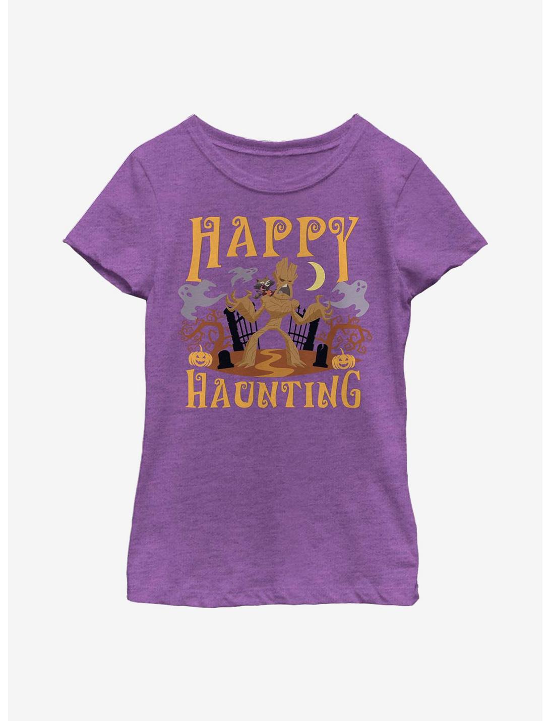 Marvel Guardians Of The Galaxy Happy Haunting Groot Youth Girls T-Shirt, PURPLE BERRY, hi-res