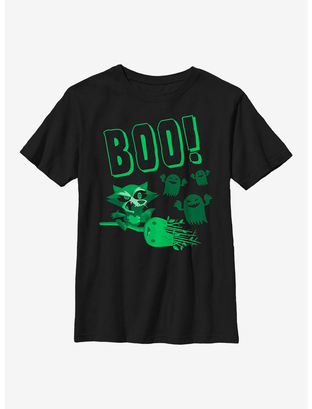 Marvel Guardians Of The Galaxy Boo Rocket Youth T-Shirt, BLACK, hi-res