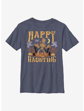 Marvel Guardians Of The Galaxy Happy Haunting Groot Youth T-Shirt, NAVY HTR, hi-res