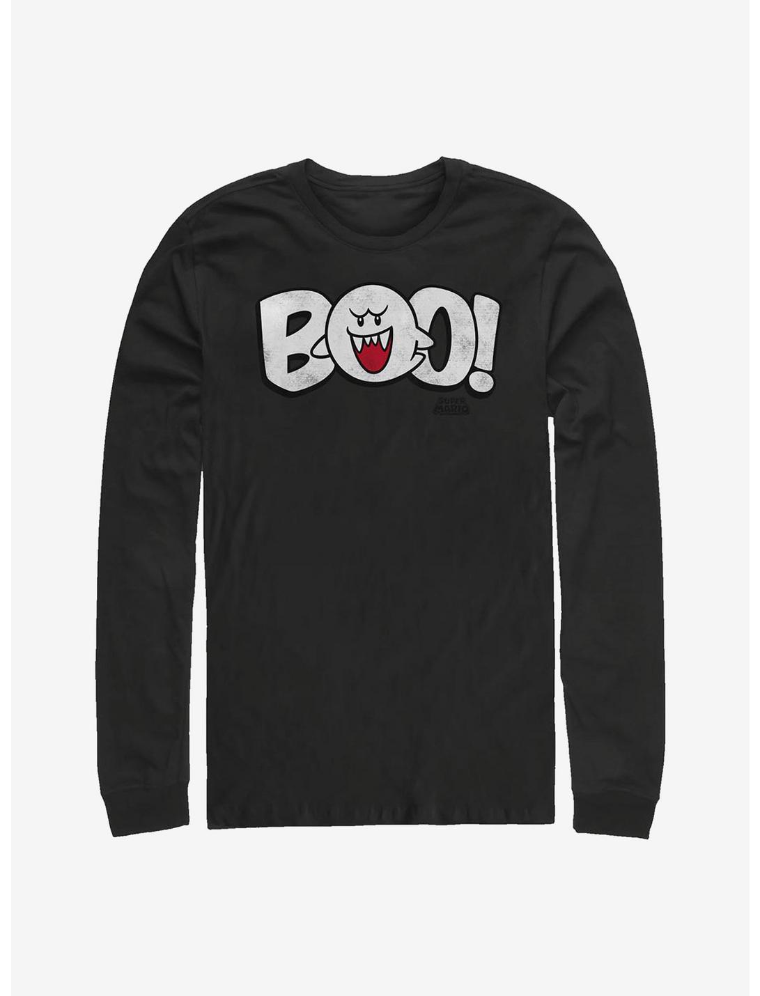 Nintendo Mario Boo Long-Sleeve T-Shirt, BLACK, hi-res
