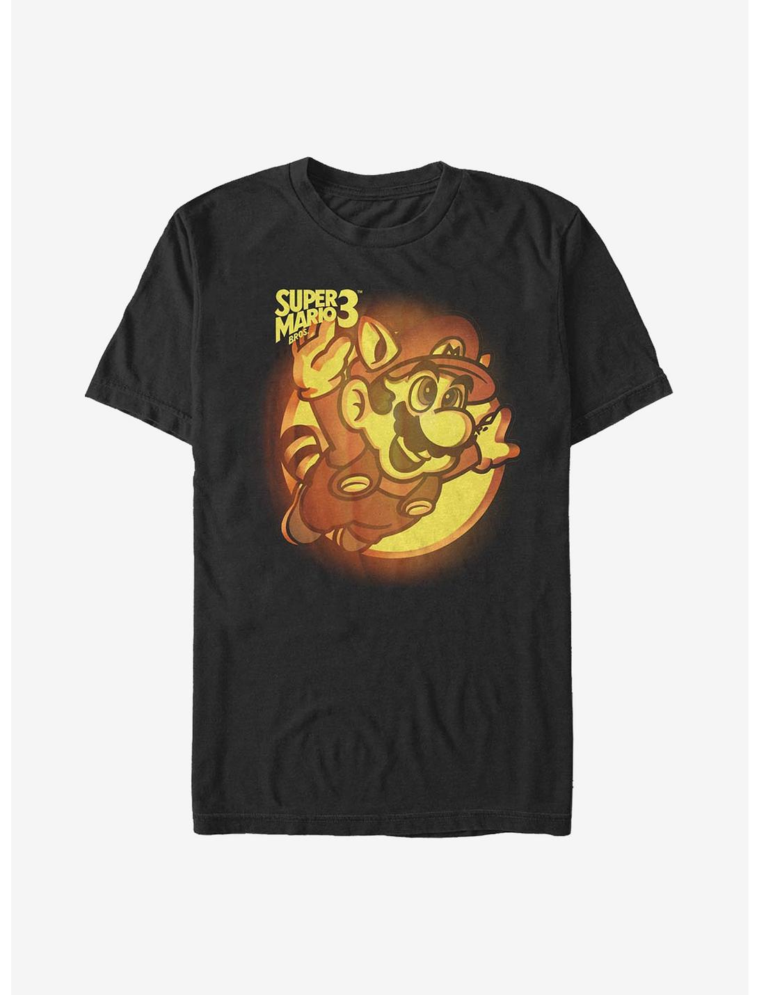 Nintendo Mario Pumpkin Logo T-Shirt, BLACK, hi-res