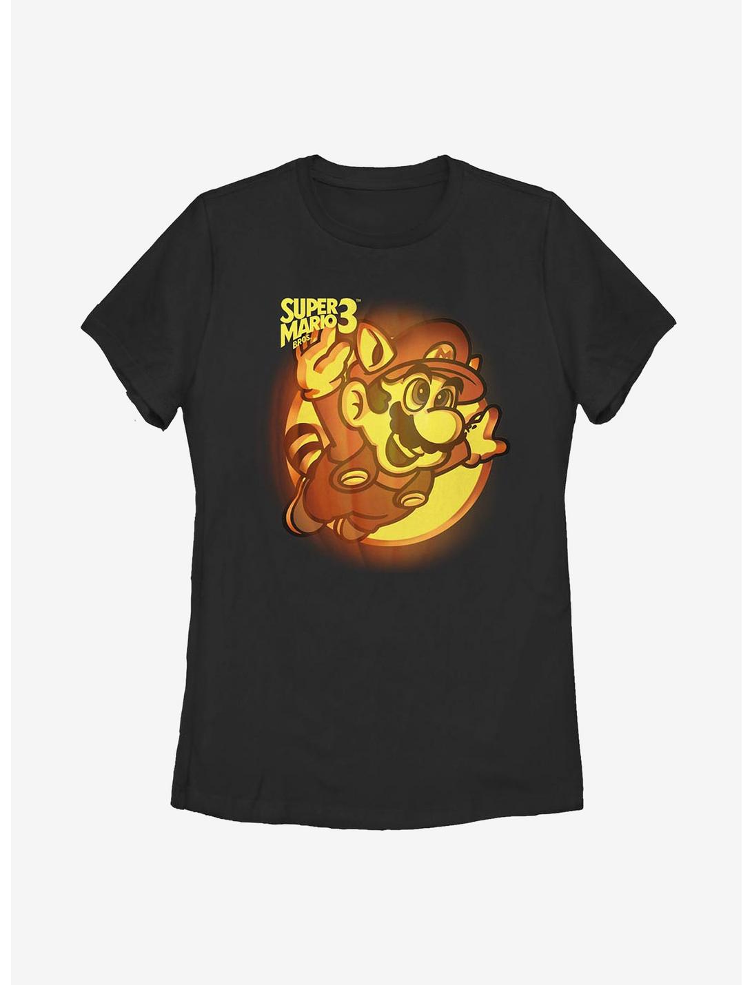 Nintendo Mario Pumpkin Logo Womens T-Shirt, BLACK, hi-res