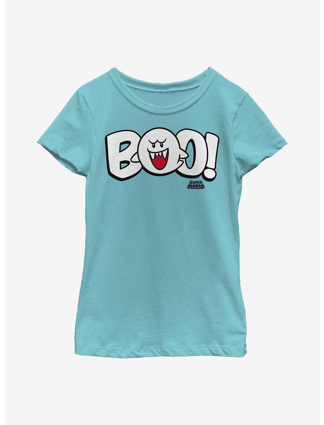 Nintendo Mario Boo Youth Girls T-Shirt, TAHI BLUE, hi-res
