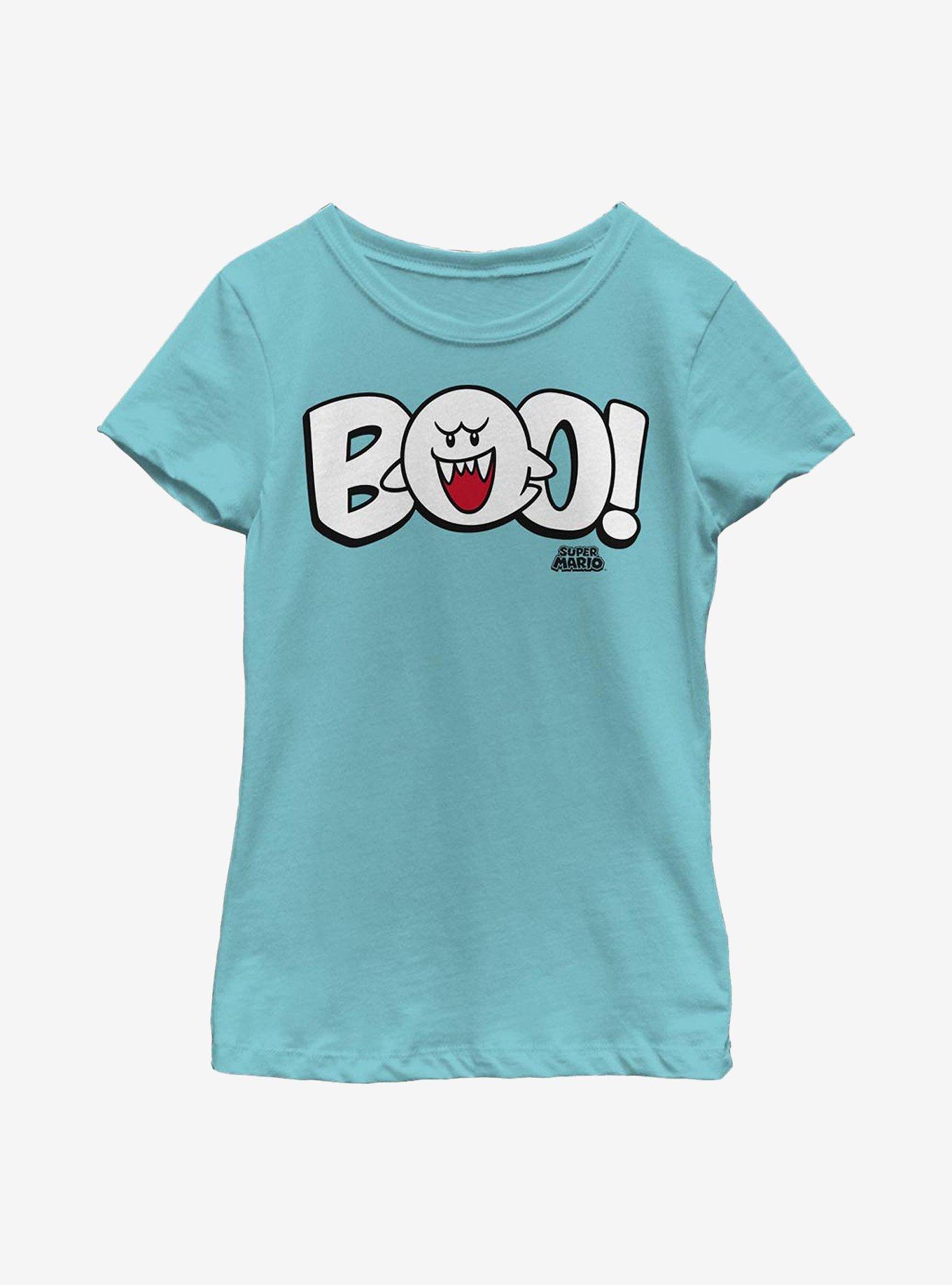 Nintendo Mario Boo Youth Girls T-Shirt, TAHI BLUE, hi-res