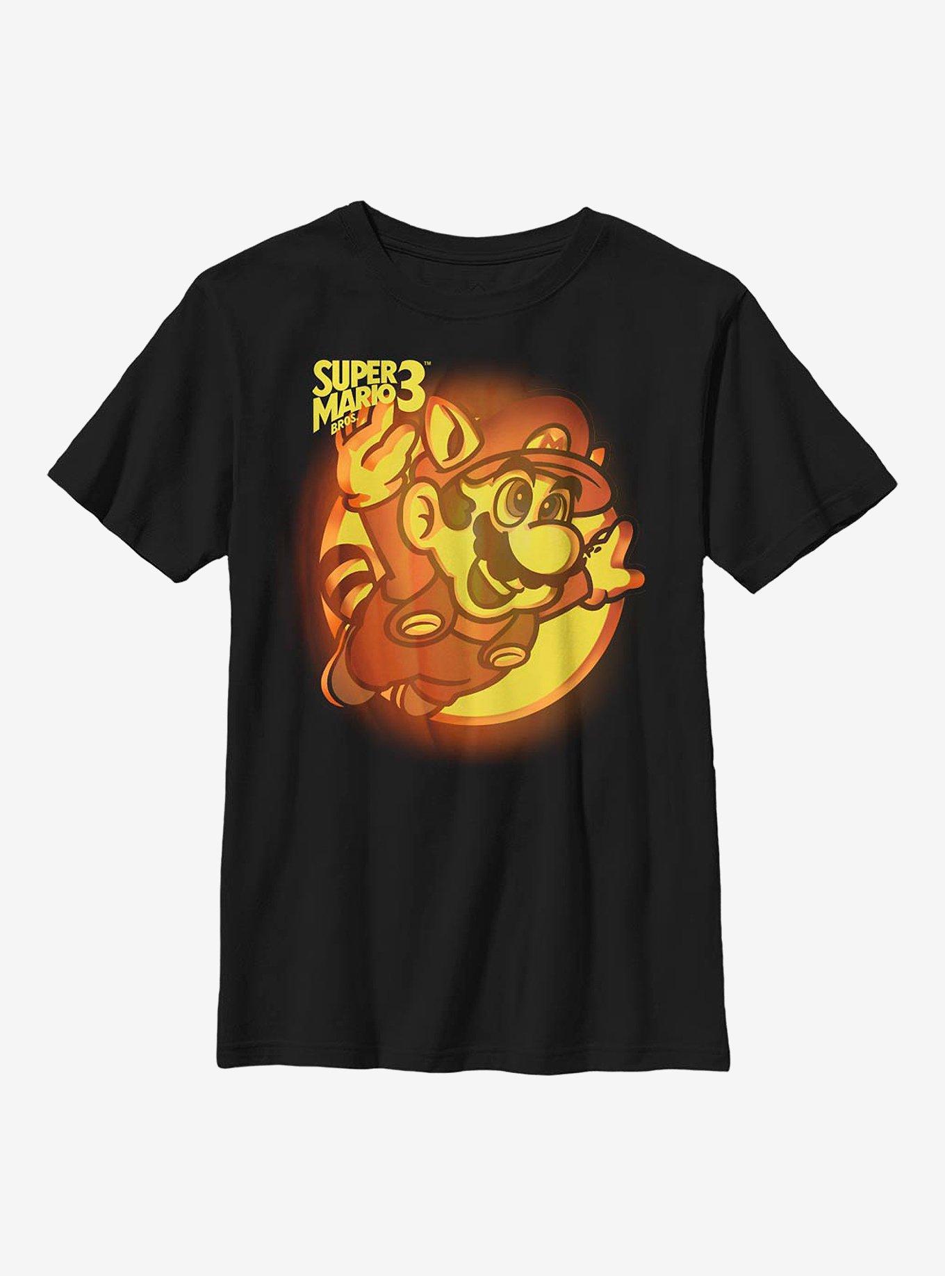 Nintendo Mario Pumpkin Logo Youth T-Shirt, , hi-res