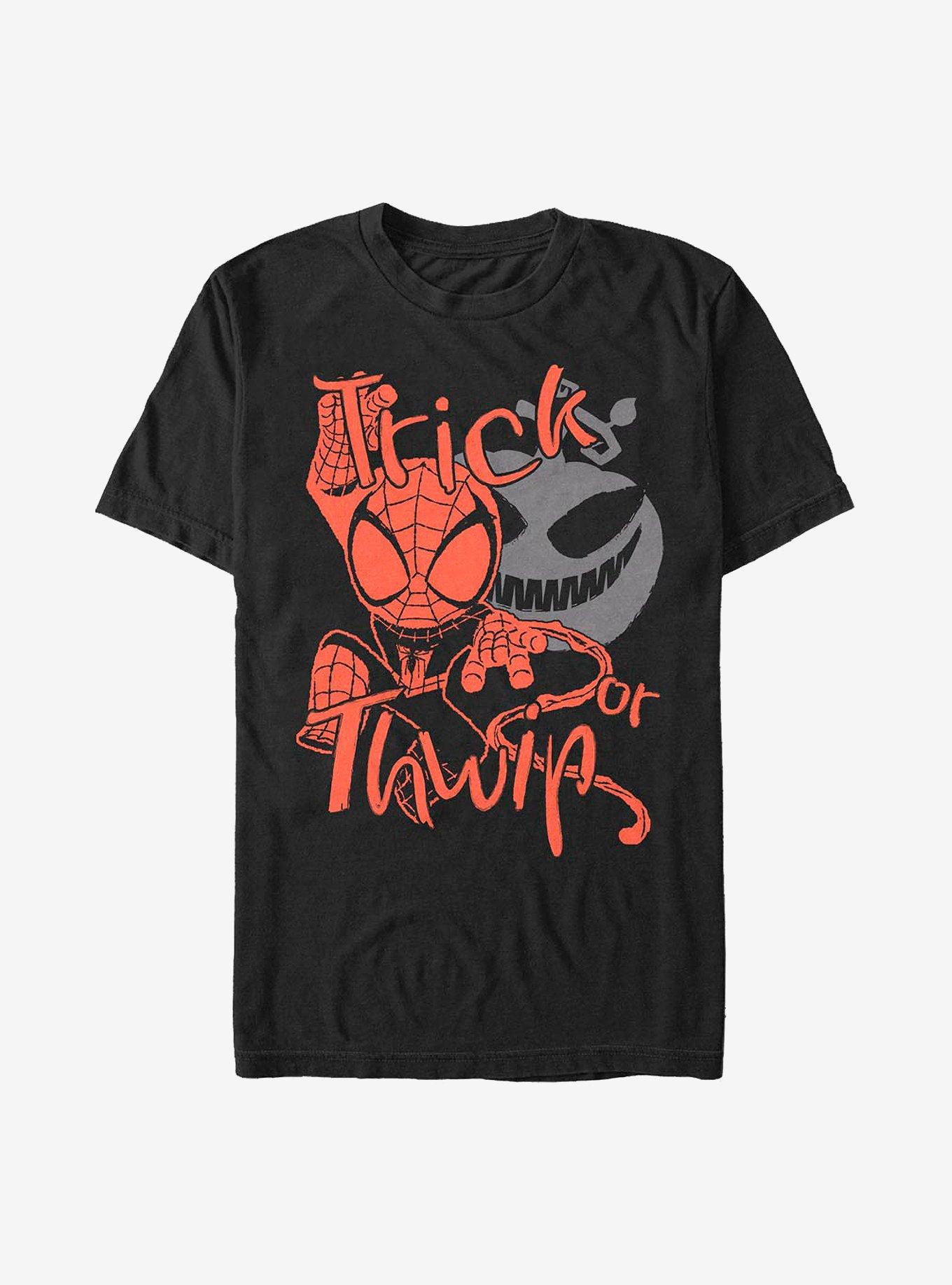 Marvel Spider-Man Trick Or Thwip T-Shirt, BLACK, hi-res