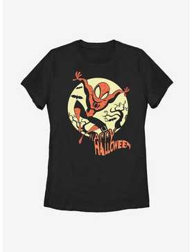 Marvel Spider-Man Halloween Moon Womens T-Shirt, , hi-res