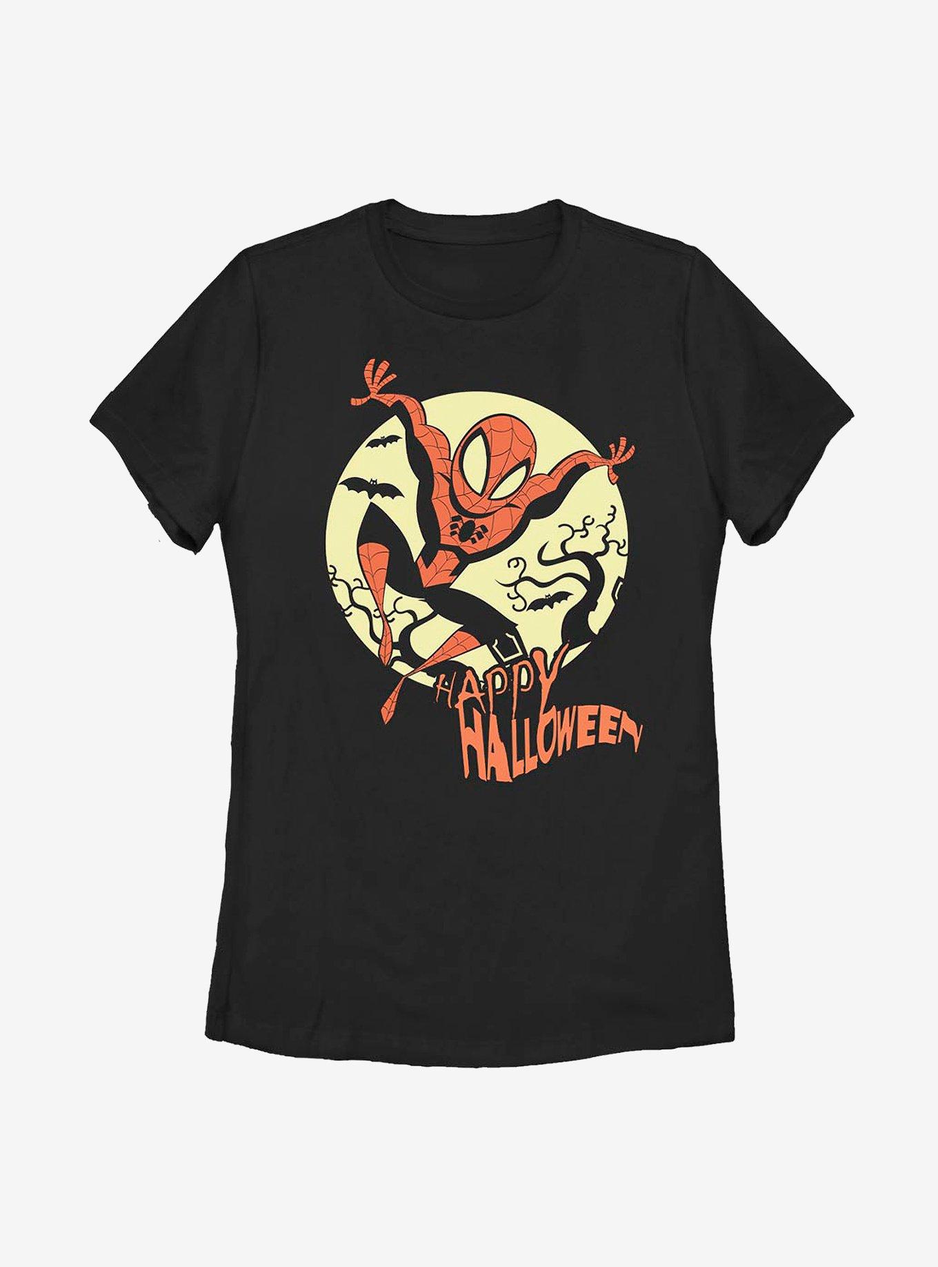Marvel Spider-Man Halloween Moon Womens T-Shirt, , hi-res
