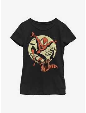 Marvel Spider-Man Halloween Moon Youth Girls T-Shirt, , hi-res