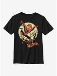 Marvel Spider-Man Halloween Moon Youth T-Shirt, BLACK, hi-res