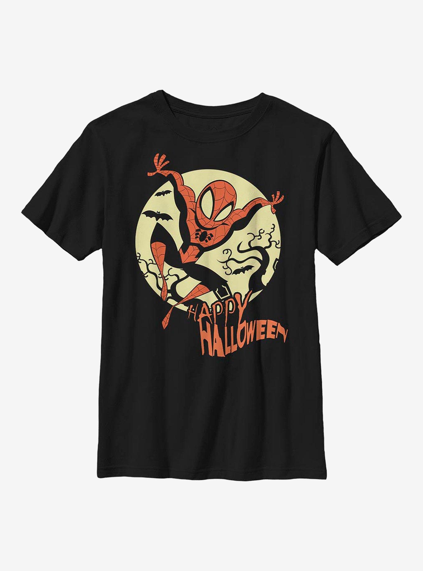 Marvel Spider-Man Halloween Moon Youth T-Shirt, , hi-res