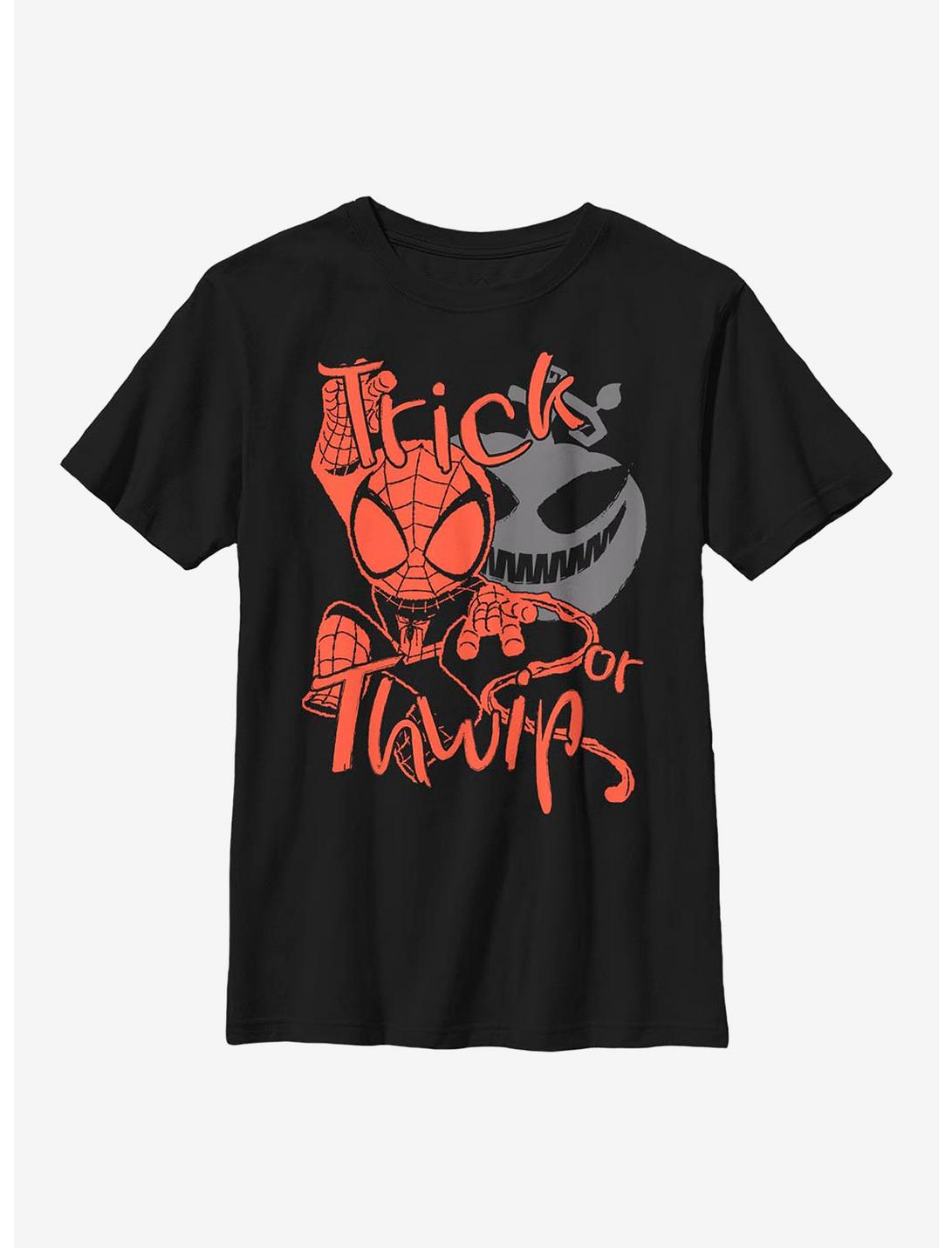 Marvel Spider-Man Trick Or Thwip Youth T-Shirt, BLACK, hi-res
