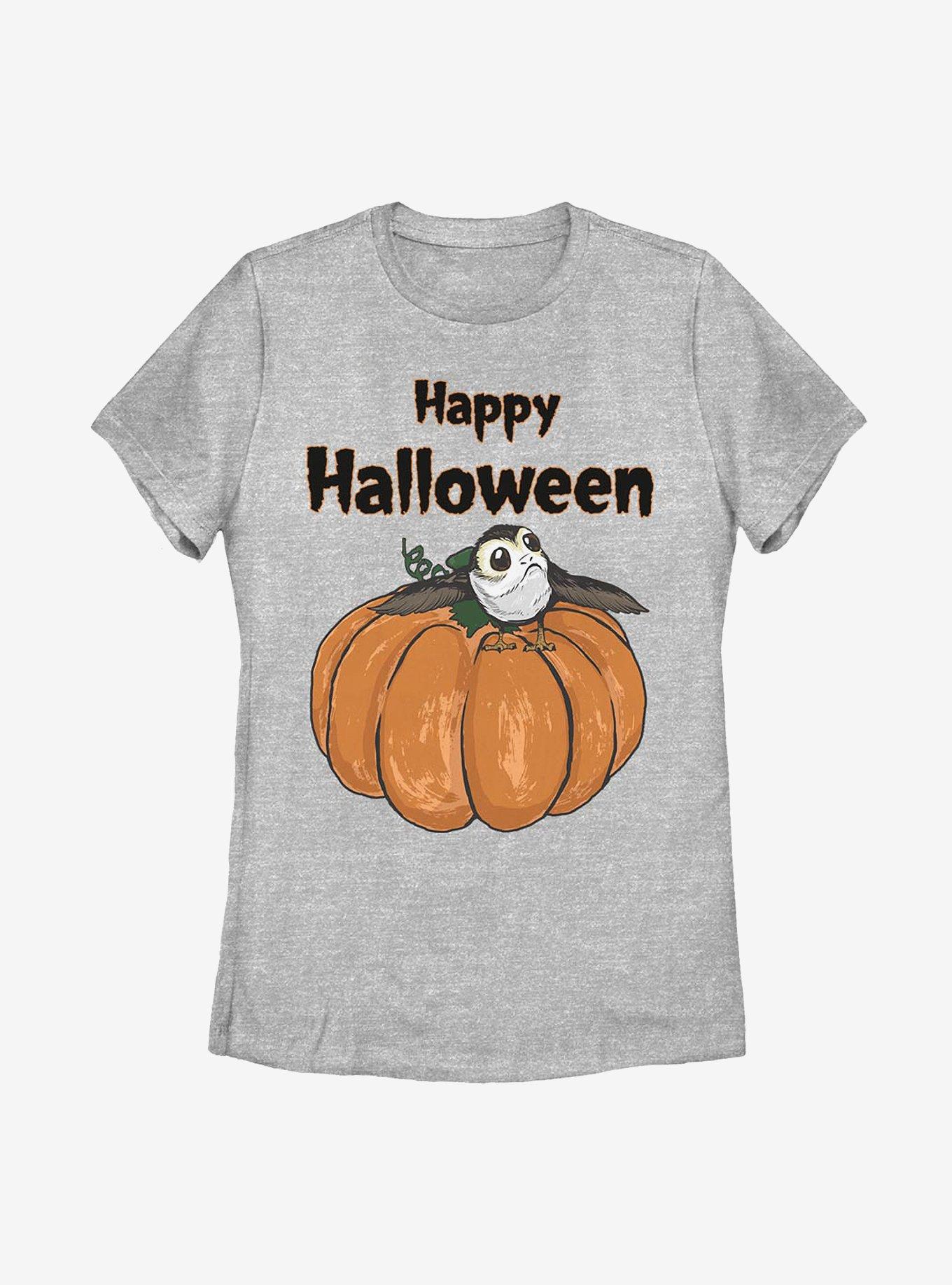 Star Wars Porg On A Pumpkin Womens T-Shirt, , hi-res