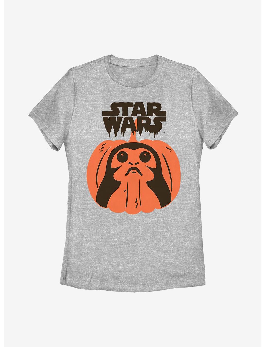 Star Wars Porg Pumpkin Womens T-Shirt, ATH HTR, hi-res