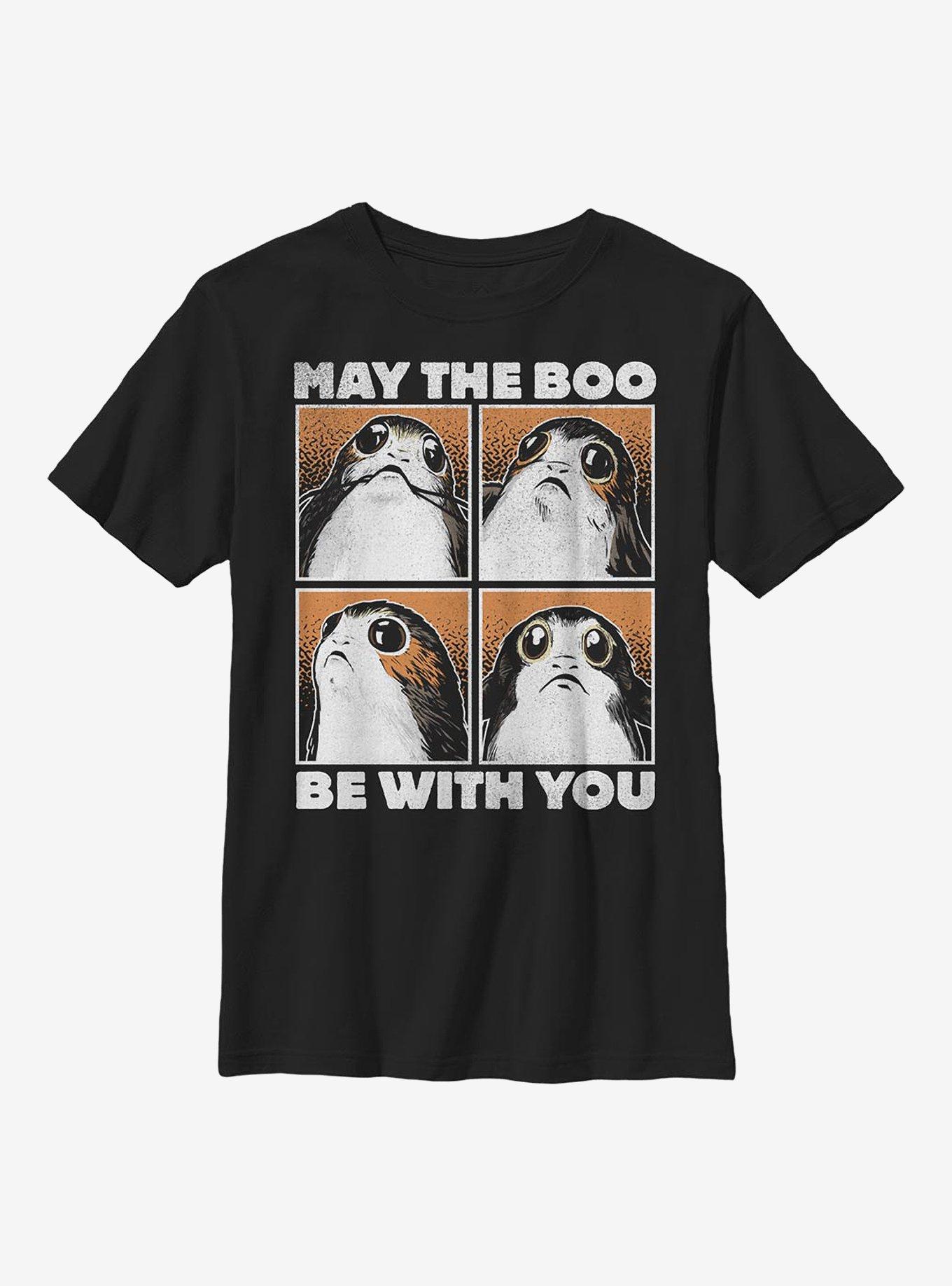 Star Wars Boo Porg Youth T-Shirt, BLACK, hi-res