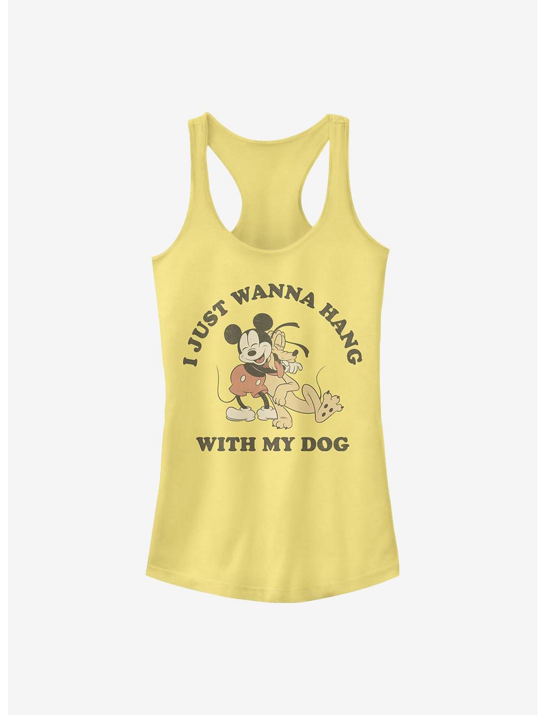 Disney Mickey Mouse & Pluto Dog Lover Girls Tank Top, BANANA, hi-res