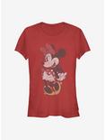 Disney Minnie Mouse Classic Vintage Minnie Girls T-Shirt, RED, hi-res