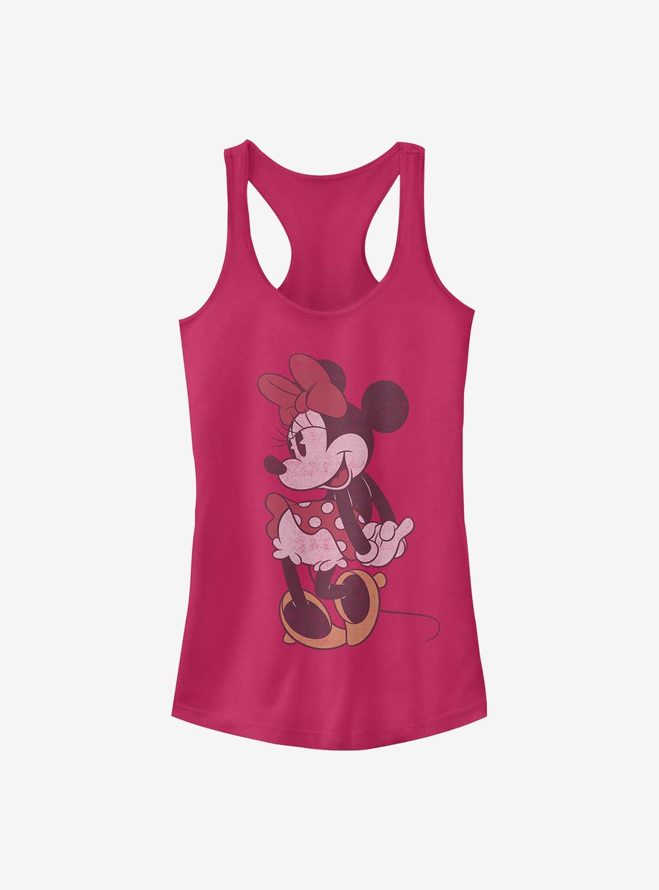 Disney Minnie Mouse Classic Vintage Minnie Girls Tank, RASPBERRY, hi-res