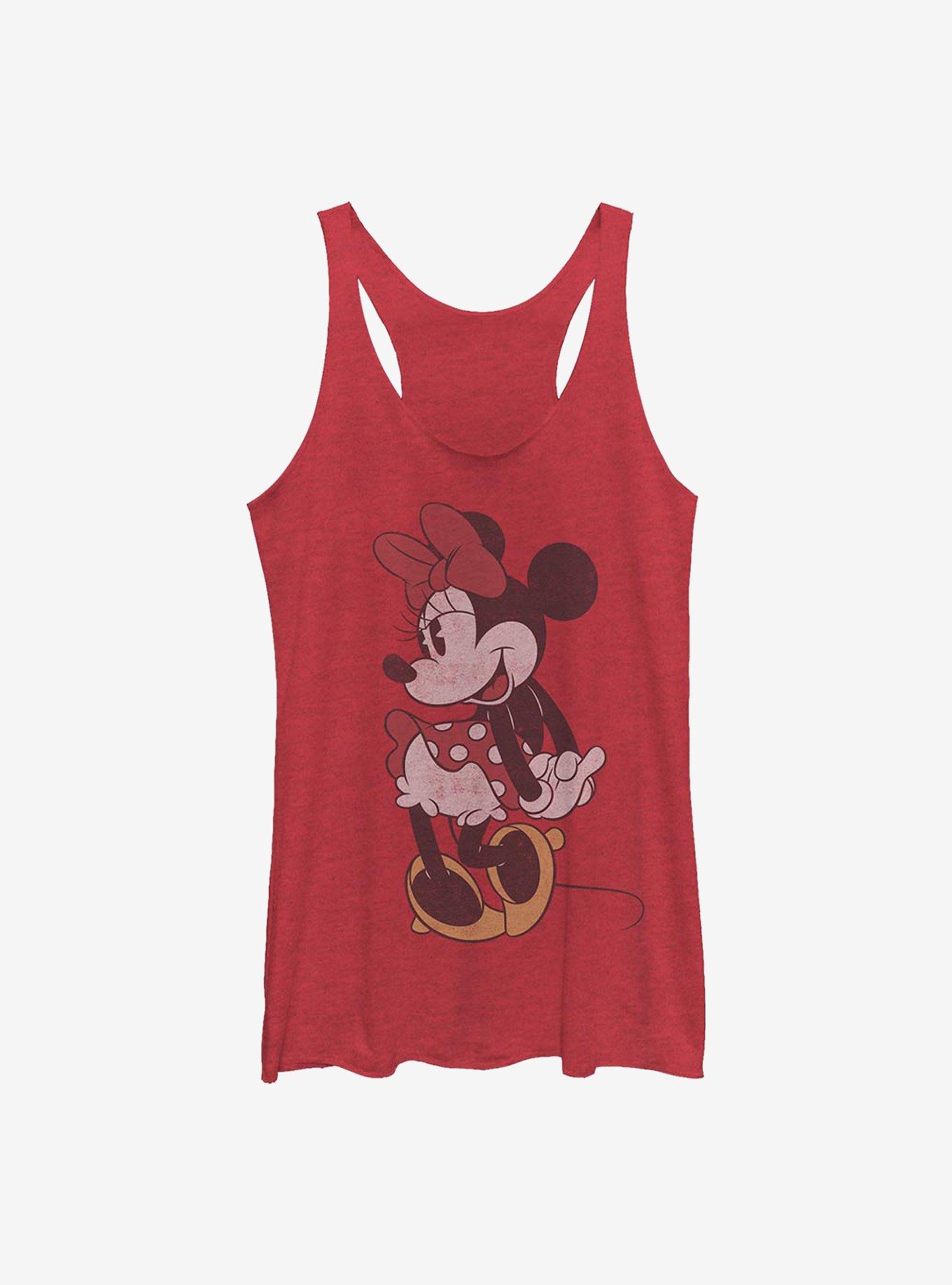 Disney Minnie Mouse Classic Vintage Minnie Girls Tank, RED HTR, hi-res