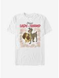 Disney Lady And The Tramp Vintage Cover T-Shirt, WHITE, hi-res