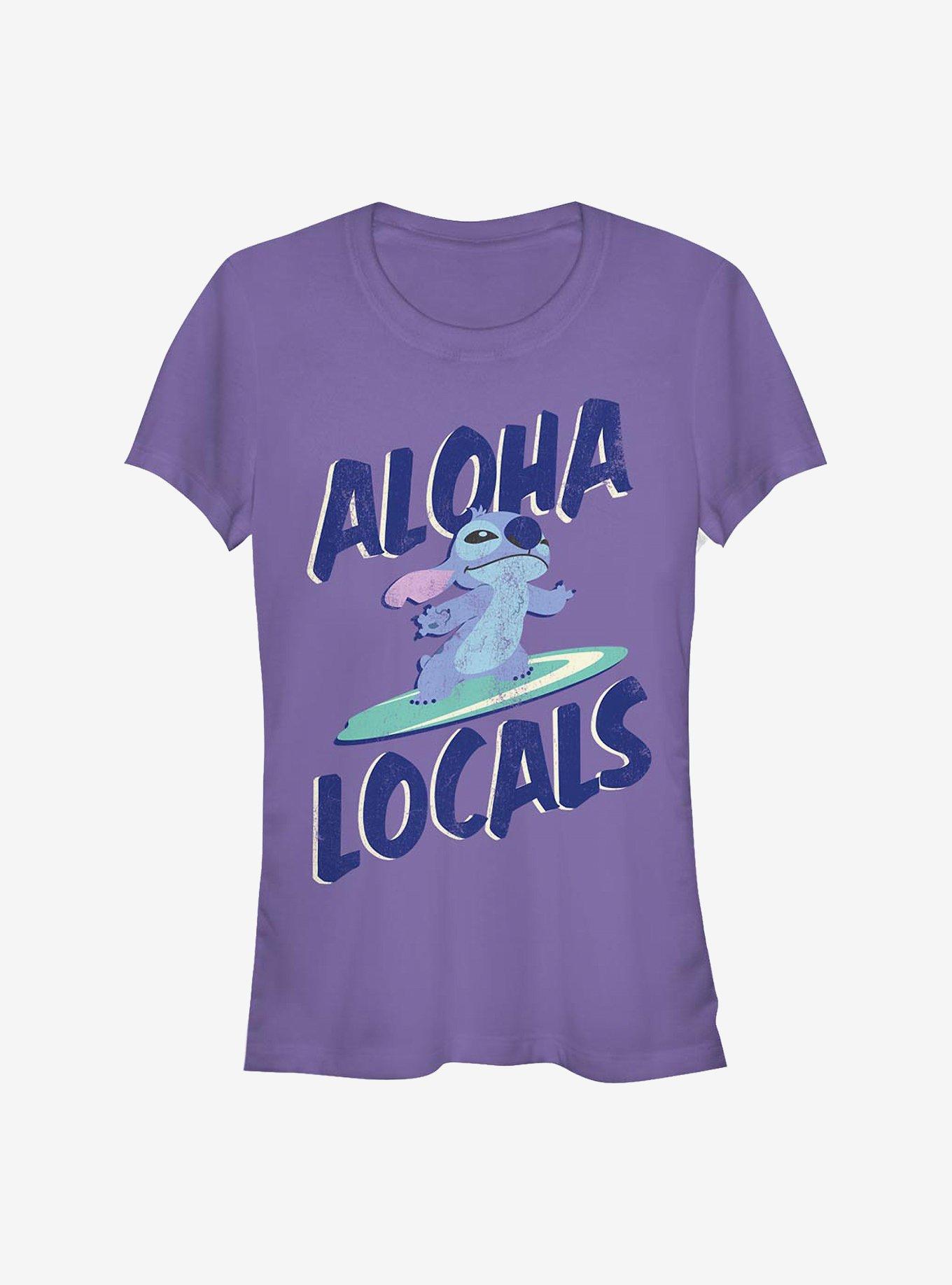Disney Lilo & Stitch Aloha Locals Stitch Girls T-Shirt, PURPLE, hi-res