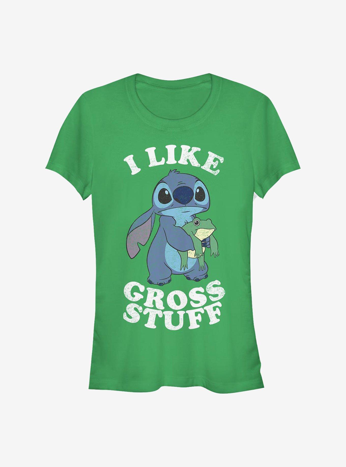 Disney Lilo & Stitch I Like Gross Stuff Stitch Girls T-Shirt, KELLY, hi-res