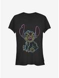 Disney Lilo & Stitch Neon Stitch Girls T-Shirt, BLACK, hi-res
